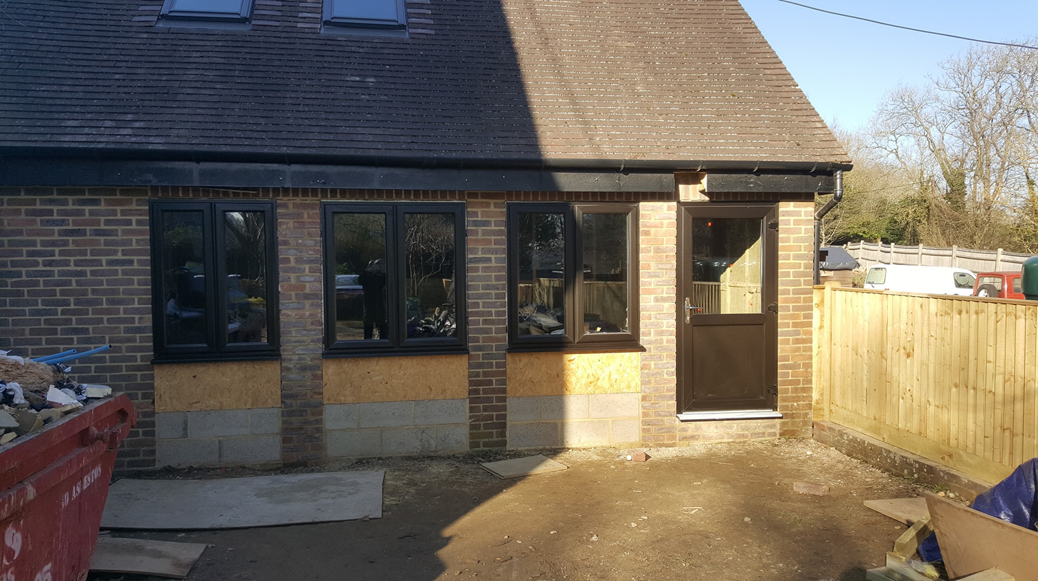 Image of Outer Building showing electrical, landscaping, roofing and decorating Skills