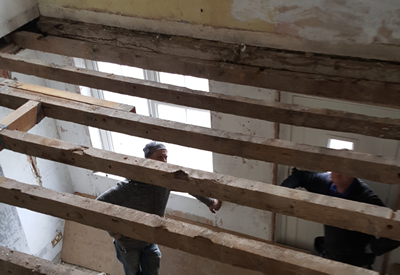 open joists renovated by our carpentary team