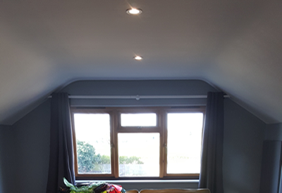 completed electrical ceiling lights