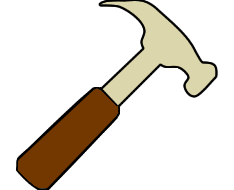 clip art of renovation hammer