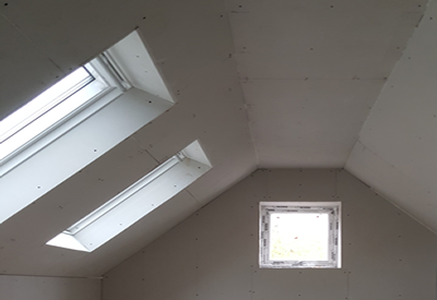 fitted skylight windows, fitted on new roofing structure